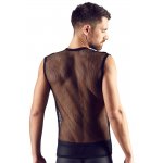 SVENJOYMENT - CZARNY MĘSKI BEZRĘKAWNIK WYKONANY Z SIATECZKI