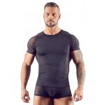 SVENJOYMENT - CZARNA MĘSKA KOSZULKA PRZEZROCZYSTA PO BOKACH