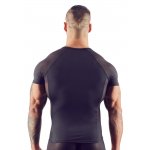 SVENJOYMENT - CZARNA MĘSKA KOSZULKA PRZEZROCZYSTA PO BOKACH