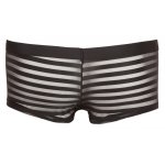SVENJOYMENT - PÓŁPRZEZROCZYSTE MĘSKIE CZARNE BOKSERKI W PASKI