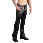 SVENJOYMENT - CZARNE JEANSY "WET LOOK" Z 5 KIESZENIAMI W POŁYSKU