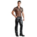 SVENJOYMENT - CZARNE JEANSY "WET LOOK" Z 5 KIESZENIAMI W POŁYSKU