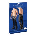 SVENJOYMENT - CZARNE JEANSY "WET LOOK" Z 5 KIESZENIAMI W POŁYSKU