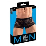 SVENJOYMENT - MĘSKIE BOKSERKI Z PRZEŚWITUJĄCEJ KORONKI CZARNE