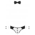 SVENJOYMENT - ZESTAW Z 2 MANKIETAMI MAJTKAMI BEZ POŚLADKÓW I MUSZKĄ