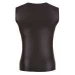 SVENJOYMENT - KOSZULKA SIATKOWA Z PASKAMI I MATOWA Z TYŁU CZARNA