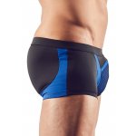 SVENJOYMENT - CZARNE MĘSKIE BOKSERKI PODNOSZĄCE TYŁEK Z NIEBIESKIMI WSTAWKAMI