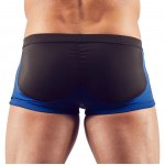 SVENJOYMENT - CZARNE MĘSKIE BOKSERKI PODNOSZĄCE TYŁEK Z NIEBIESKIMI WSTAWKAMI
