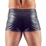 SVENJOYMENT - CZARNE MĘSKIE SZORTY Z SZLUFKAMI I KIESZENIAMI