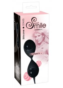 SWEET SMILE - CZARNE KULKI MIŁOSNE STYMULUJĄ MASUJĄ I TRENUJĄ