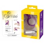 SWEET SMILE - FIOLETOWY PIERŚCIEŃ NA PENISA Z VIBRO-BULLETEM