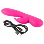 SWEET SMILE - SYLIKONOWY WIBRATOR KRÓLIKA DO STYMULACJI ŁECHTACZKI RÓŻOWY