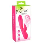 SWEET SMILE - SYLIKONOWY WIBRATOR KRÓLIKA DO STYMULACJI ŁECHTACZKI RÓŻOWY