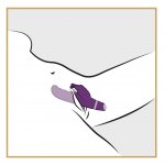 SWEET SMILE - ELASTYCZNY WIBRATOR MOTYLEK 7 TRYBÓW WIBRACJI FIOLETOWY