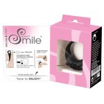 SWEET SMILE - CZARNY PIERŚCIEŃ NA PENISA Z VIBRO-BULLETEM