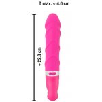 SWEET SMILE - WIBRATOR ZE ŻŁOBIENIEM I FUNKCJĄ GRZANIA RÓŻOWY