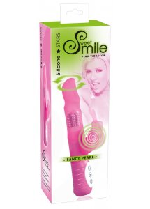 SWEET SMILE - RÓŻOWY WIBRATOR MOTYL PERŁOWY Z 7 TRYBAMI WIBRACJI 