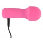 SWEET SMILE - RÓŻOWY MINI WIBRATOR Z ELASTYCZNĄ GŁÓWKĄ DO MASAŻU