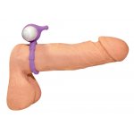 SWEET SMILE - FIOLETOWY PIERŚCIEŃ NA PENISA Z MINI WIBRATOREM