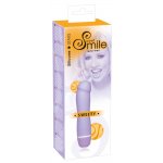 SWEET SMILE - FIOLETOWY MINI WIBRATOR Z ŻOŁĘDZIEM I 7 TRYBAMI WIBRACJI