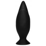 SWEET SMILE - CZARNY STOŻKOWATY KOREK ANALNY Z NÓŻKĄ SSĄCĄ
