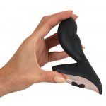 SWEET SMILE - CZARNY WIBRATOR ANALNY DO STYMULACJI PUNKTU-P