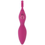 SWEET SMILE - LEKKI PORĘCZNY WIBRATOR Z 3 WYMIENNYMI NASADKAMI