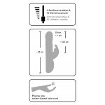 SWEET SMILE - FIOLETOWY WIBRATOR KRÓLICZEK ZE STYMULATOREM ŁECHTACZKI