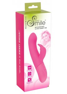 SWEET SMILE - JEDWABIŚCIE GŁADKI WIBRATOR KRÓLIKA 7 TRYBÓW WIBRACJI RÓŻOWY