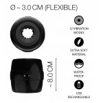 40 YEARS - MAŁY EKSKLUZYWNY MASTURBATOR 12 TRYBÓW WIBRACJI CZARNY