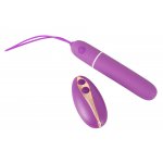 SWEET SMILE - WIBROBULLET Z 7 TRYBAMI WIBRACJI + PILOT FIOLETOWY