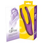 SWEET SMILE - SYLIKONOWY PODWÓJNY WIBRATOR ELASTYCZNY FIOLETOWY
