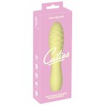 CUTIES - PORĘCZNY MINI WIBRATOR Z WYPUSTKAMI ŻÓŁTY