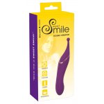 SWEET SMILE - DWUSTRONNY WIBRATOR Z 2 SILNICZKAMI DO STYMULACJI 18 CM