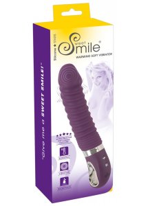SWEET SMILE - WIBRATOR ZE ŻŁOBIENIEM I FUNKCJĄ GRZANIA FIOLETOWY