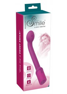 SWEET SMILE - ELASTYCZNY ZAKRZYWIONY WIBRATOR ZE STYMULACJĄ PUNKTU-G