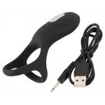 SWEET SMILE - PIERŚCIEŃ NA PENISA/JĄDRA Z VIBRO-STYMULATOREM ŁECHTACZKI