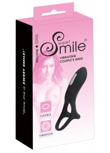 SWEET SMILE - PIERŚCIEŃ NA PENISA/JĄDRA Z VIBRO-STYMULATOREM ŁECHTACZKI