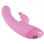 SWEET SMILE - ELASTYCZNY WIBRATOR KRÓLIK TRÓJSILNIKOWY RÓŻOWY