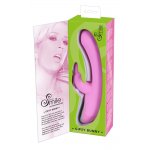 SWEET SMILE - ELASTYCZNY WIBRATOR KRÓLIK TRÓJSILNIKOWY RÓŻOWY