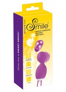 SWEET SMILE - ZDALNIE STEROWANA ROTACYJNA KULKA MIŁOŚCI FIOLETOWA