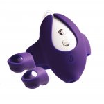 VEDO KIMI - NOWOCZESNY WIBRATOR NA PALEC 2 NAKŁADKI NA PALEC FIOLETOWY