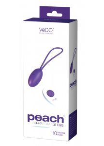 VEDO PEACH - PIŁECZKA WIBRACYJNA Z PILOTEM FIOLETOWA