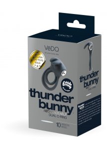 VEDO THUNDER BUNNY - PIERŚCIEŃ NA PENISA I JĄDRA ZE STYMULATOREM ŁECHTACZKI