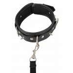 VEGAN FETISH - SKÓRZANY MANKIET NA SZYJĘ ZE SMYCZĄ