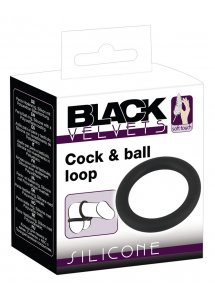 PIERŚCIEN NA PENISA/JĄDRA SILIKONOWY-BLACK VELVETS