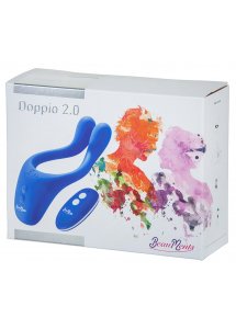 WIBRATOR PODWÓJNY Z PILOTEM BEAUMENTS DOPPIO 2.0 NIEBIESKI