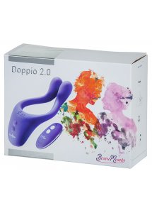WIBRATOR PODWÓJNY Z PILOTEM BEAUMENTS DOPPIO 2.0 FIOLETOWY