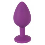 KOREK ANALNY Z KAMIENIEM SZLACHETNYM FIOLETOWY