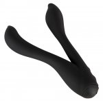 WIBRATOR PODWÓJNY Z ELASTYCZNYMI RAMIONAMI CZARNY
